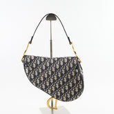 Christian Dior Oblique Saddle Bag Navy